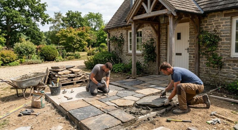 Flagstone Patio Construction